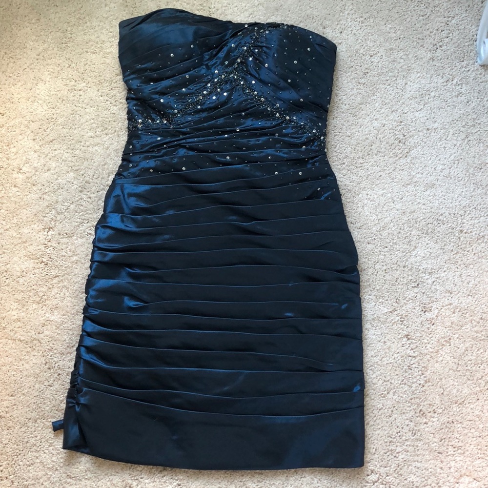 Deep blue mini dress